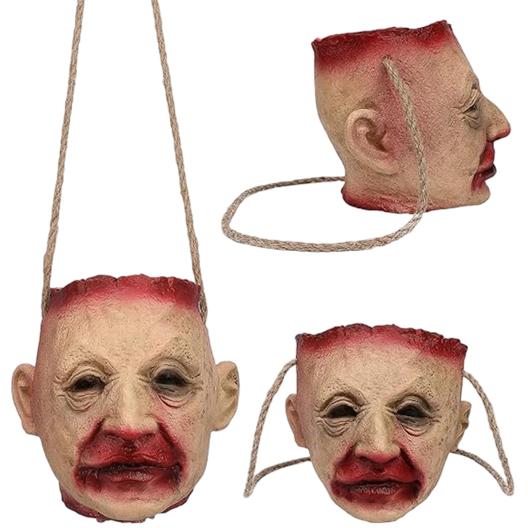 CNAFGBGG Severed Head Prop Halloween Candy Bucket, 12in.