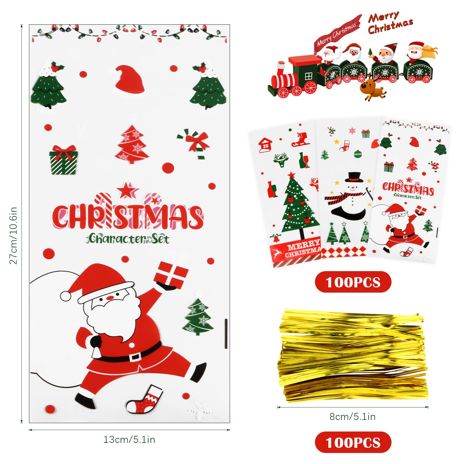 Lot 50 Petits Sacs Cadeaux Noël Tikplus 12x17cm - Sacs Avec Cordon De Serrage