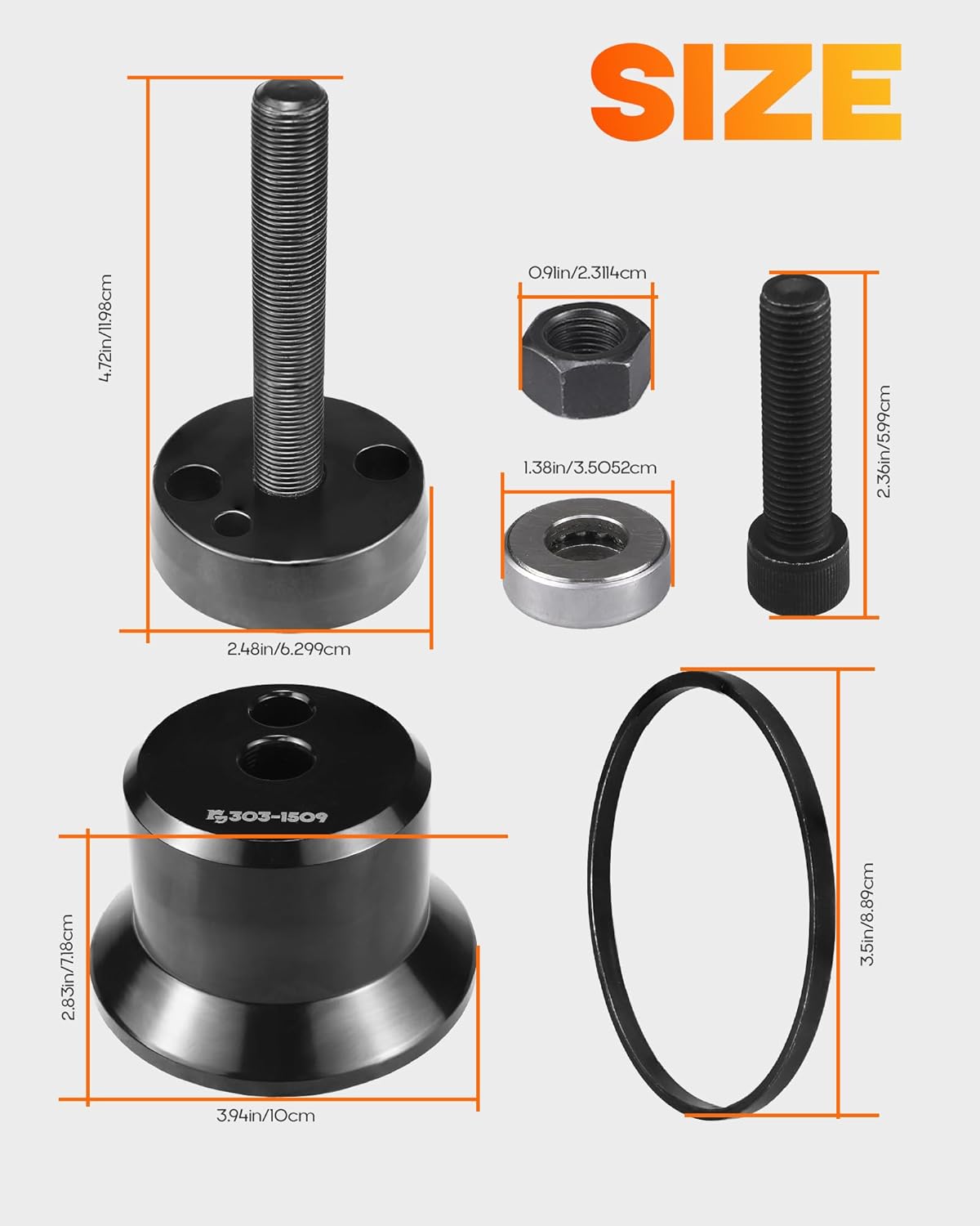 303-1509&303-1509-01 6.7L Front Crankshaft Seal Installer Tool for Ford Super Duty F-250 F-350 F-450 F-550 F-650 F-750 6.7L PowerStroke 2011-2021 and for Ford Super Duty F650/750 Alt ST-137B 2016-2020