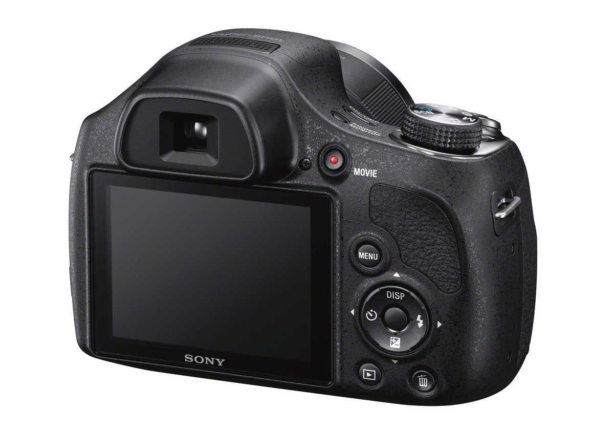 Sony DSC-H400 Fotocamera Digitale Cyber-shot, Sensore Super HAD, CCD da 20.1 MP, Obiettivo Sony con Zoom Ottico 63x, Nero