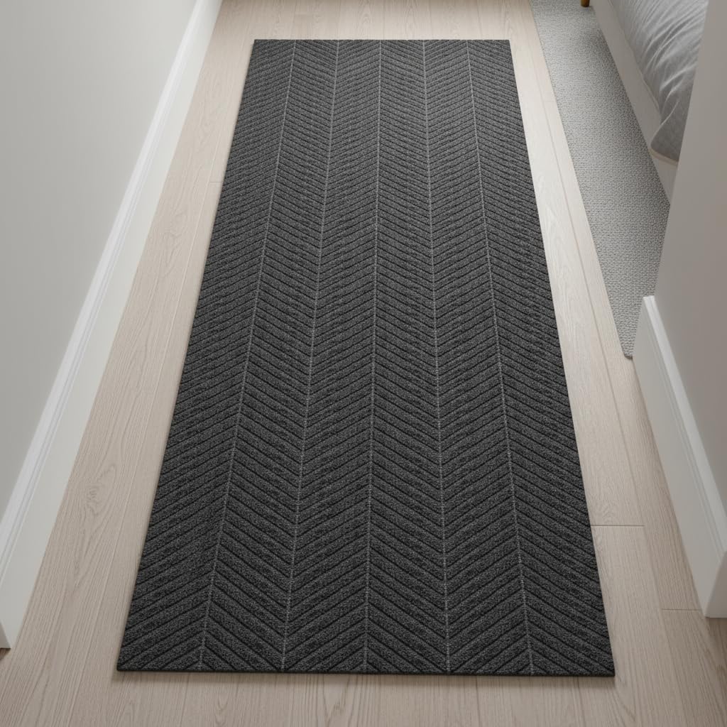 wyewye Dirt Trapper Door Mat – Large Washable Heavy Duty Non-Slip Rubber Backed Floor Mat, Carpet for Indoor & Outdoor Use, Kitchen Mat, Hallway Runner Rugs, 60 x 180 cm