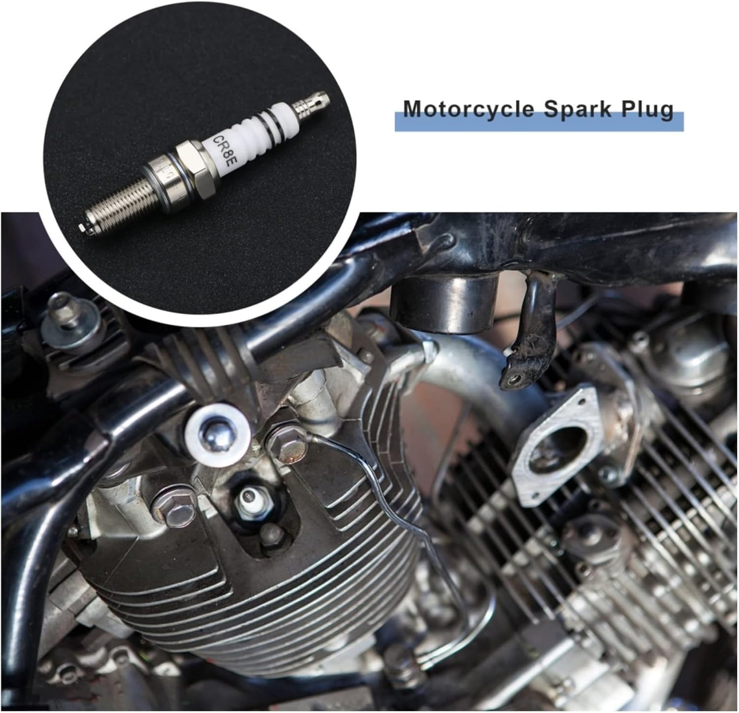 Spark Plug CR8E Compatible For Off-road Vehicle Motorcycle Scooter Compatible For Suzuki Compatible For Yamaha Engine Accessories