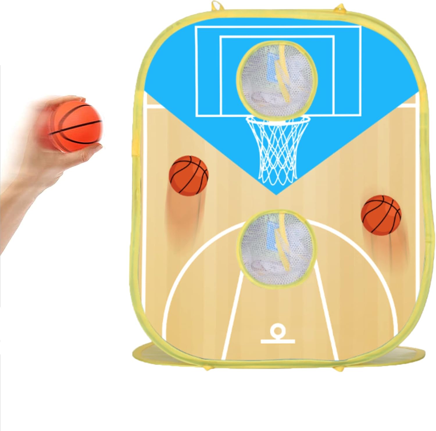 Jtboo Collapsible Bean Bag Toss Game for Kids, Portable Three-Sided Bean Bag Game Sets with 8 Beanbags 6 Small Basketballs ,Tic Tac Toe Game, Kids 3-9Year Old Outdoor Indoor Yard Games : Toys & Games