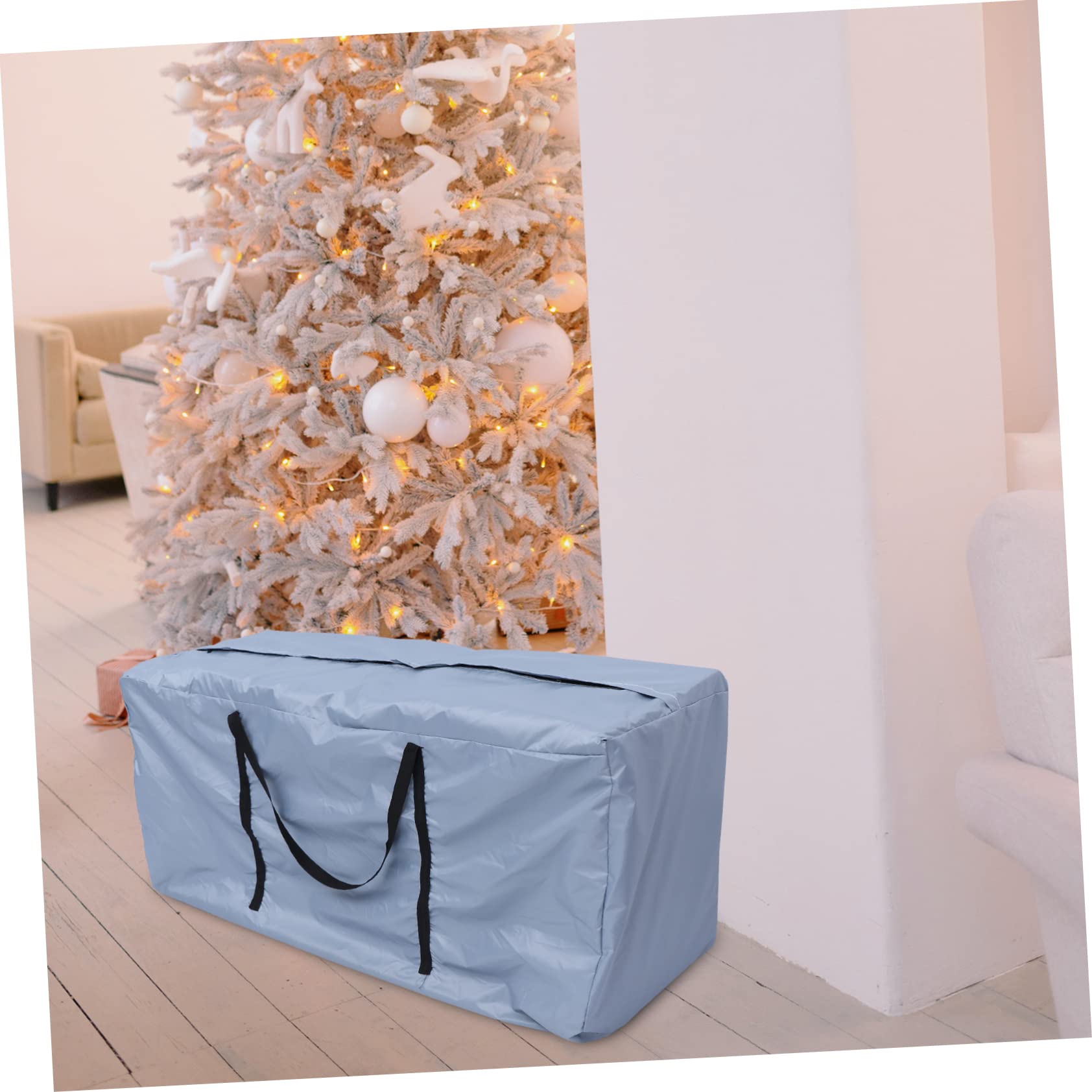 LABRIMP Contenitore per Albero di Natale Borsa Cerniera per Mobili da Esterno Sacca Portaoggetti per Regali per Feste Resistente e Facile da Trasportare