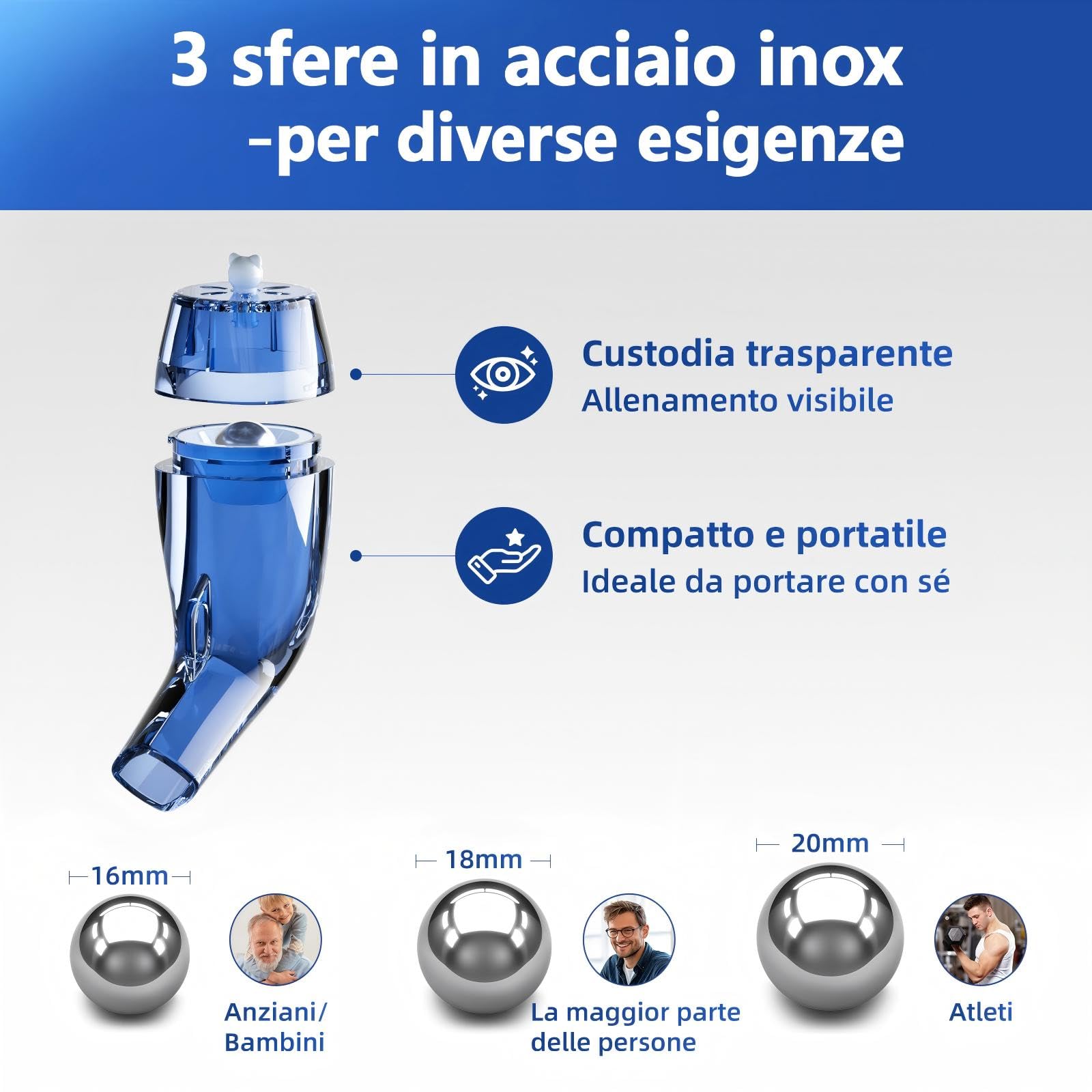 Dispositivo per Rimozione del Muco Espansore Polmonare Terapia OPEP Allenamento Muscoli Respiratori Esercizio di Respiro Naturale per i Polmoni