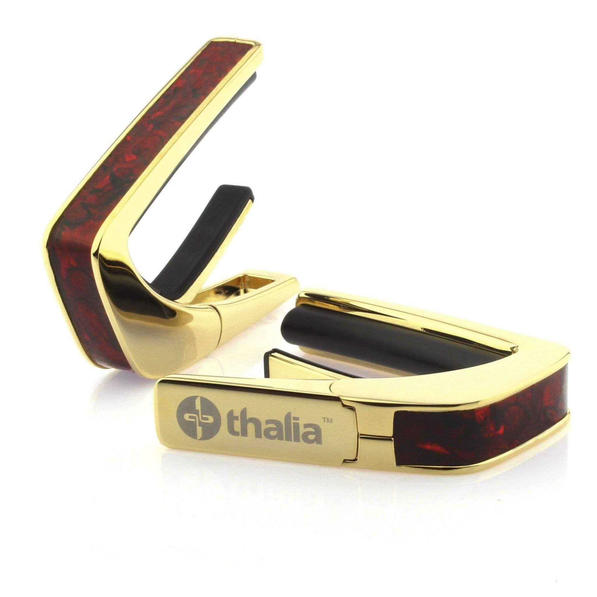 Thalia Exotic Shell Series Kapodaster mit Gold-Finish und Crimson Paua Einlage
