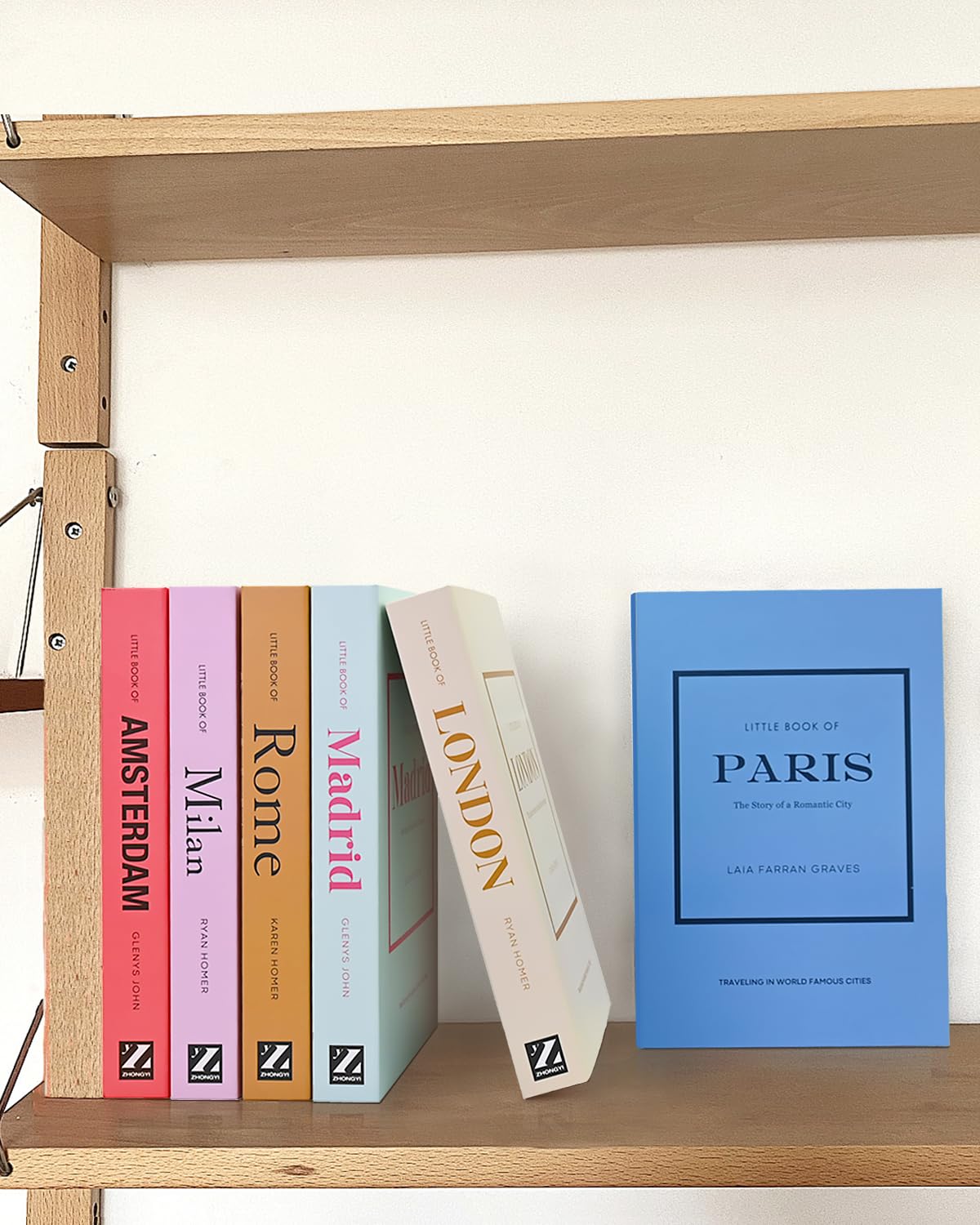 Lot De 4 Livres Décoratifs Faux Livres - Décoration étagère Salon Table - Livre Luxe Déco Intérieur
