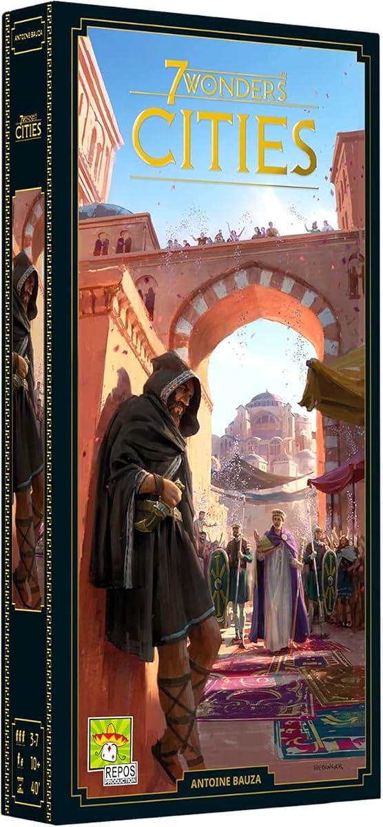 7 Wonders Cities Board Game EXPANSION - Forge Alliances and Expand Your Influence, Civilization Strategy Game for Kids and Adults, Ages 10+, 3-7 Players, 40 Min Playtime