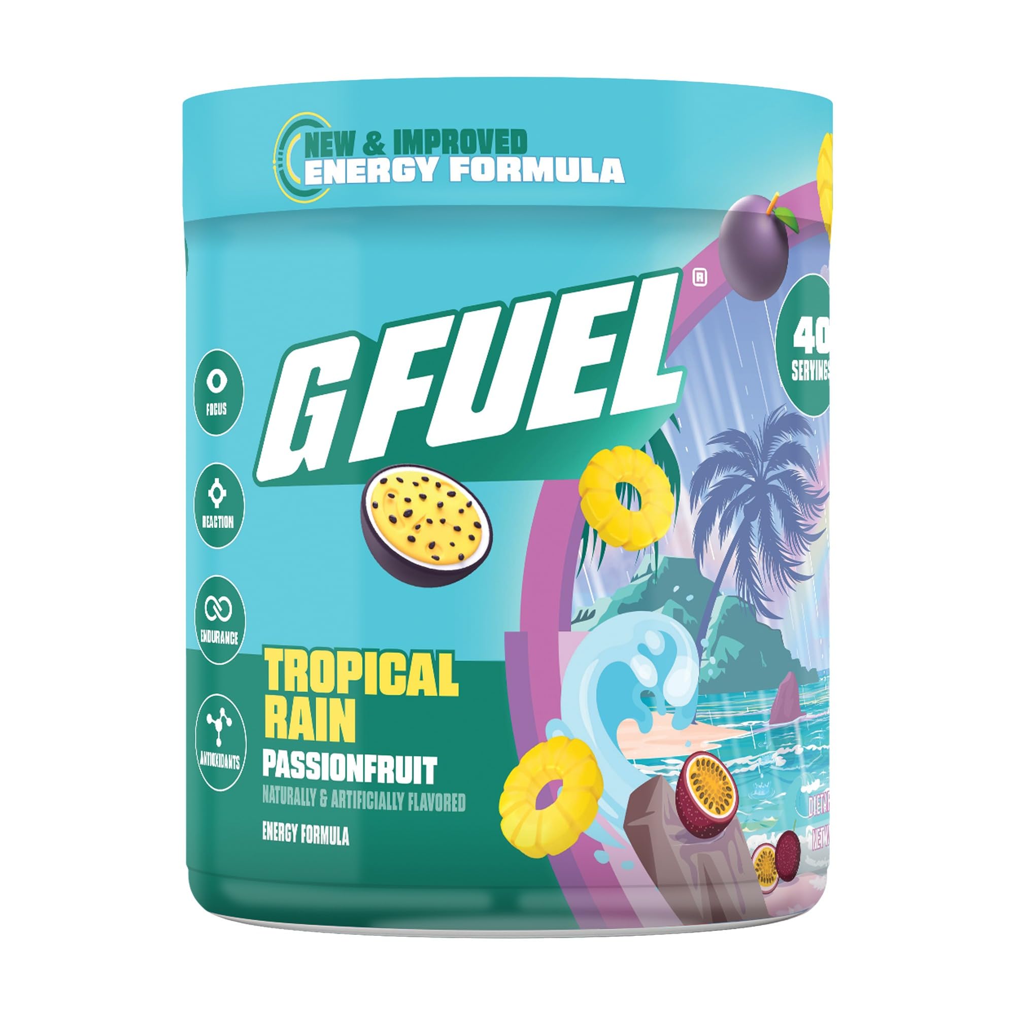 G Fuel Hype Sauce 2.0 Energy Drink Powder, Pre Workout Caffeine Mix for Gaming, Sugar Free Focus Amino, Vitamin + Antioxidants, 8.7oz (Raspberry Lemonade, 40 Servings) — Amazon image 12