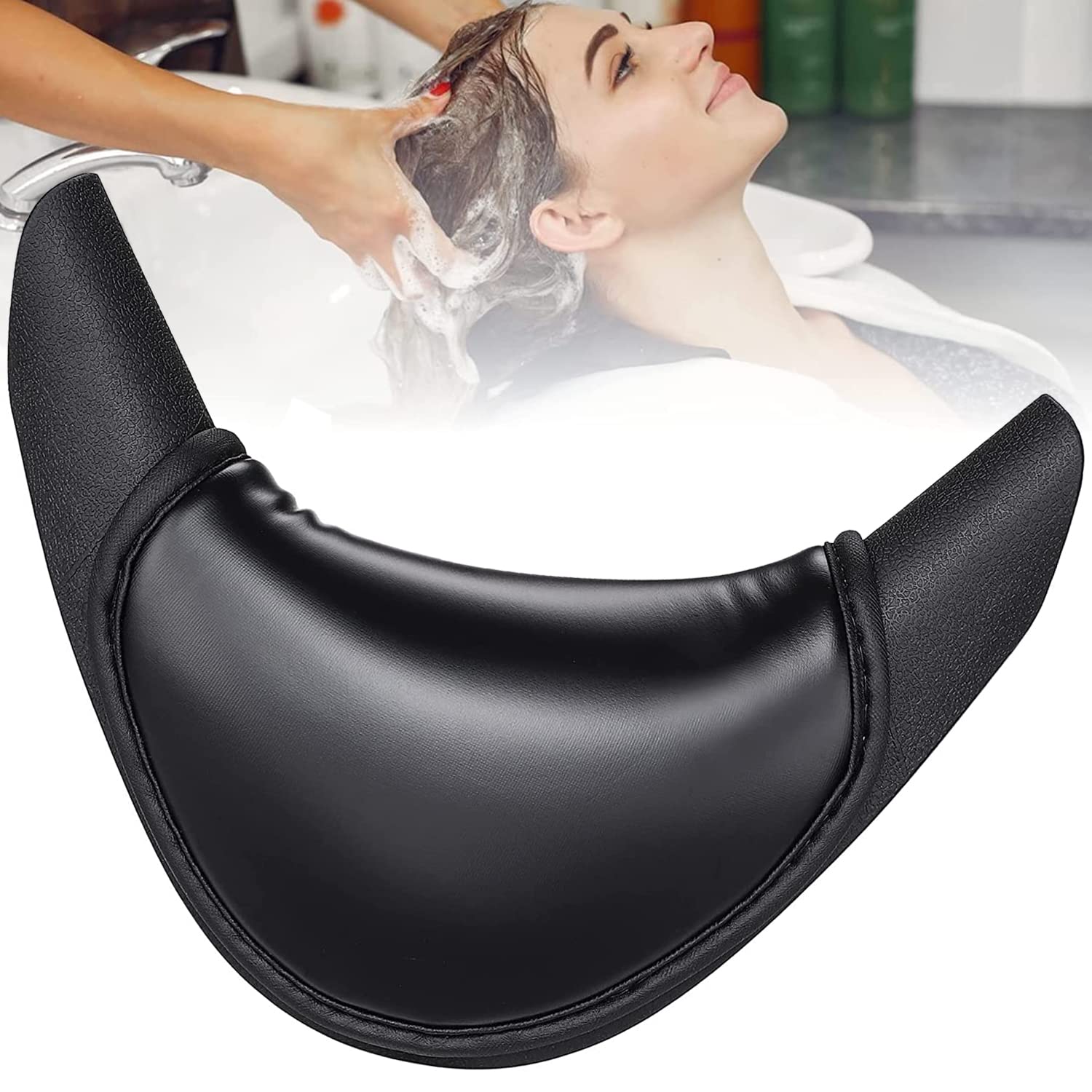 Angju Shampoo Bowl Neck Rest for Salon, Salon Shampoo Neck Rest Cushion, Professional Shampoo Bowl Neck Cushion, Silicone Salon Sink Neck Rest for Wash Basin Hair Washing Tray for Sink at Home