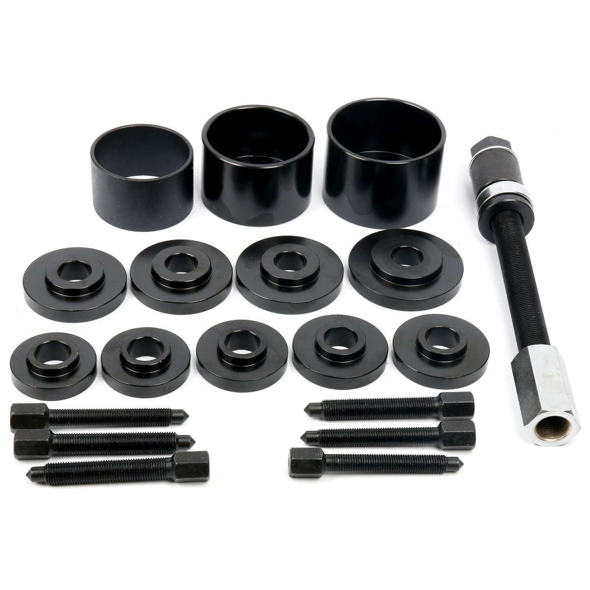 FreeTec Buje de Rueda de 19 Piezas de Rueda de Juego de Herramientas de Rueda Herramientas Extractor para Volkswagen para Audi para Opel Fiat para BMW para Ford