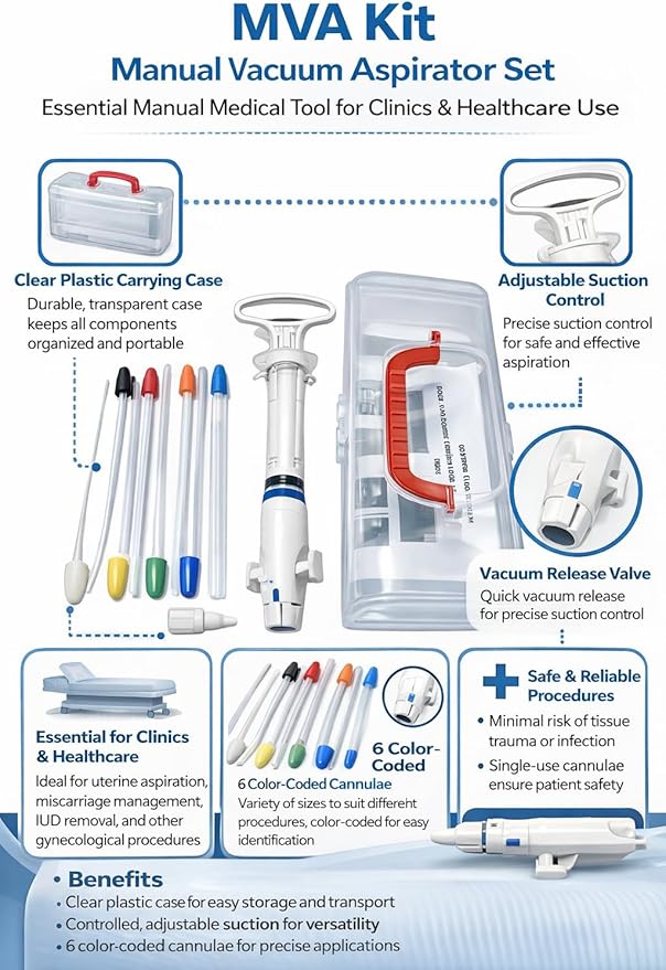 Kit Aspirador Nasal Manual MVA Plástico Transparente miniatura 2