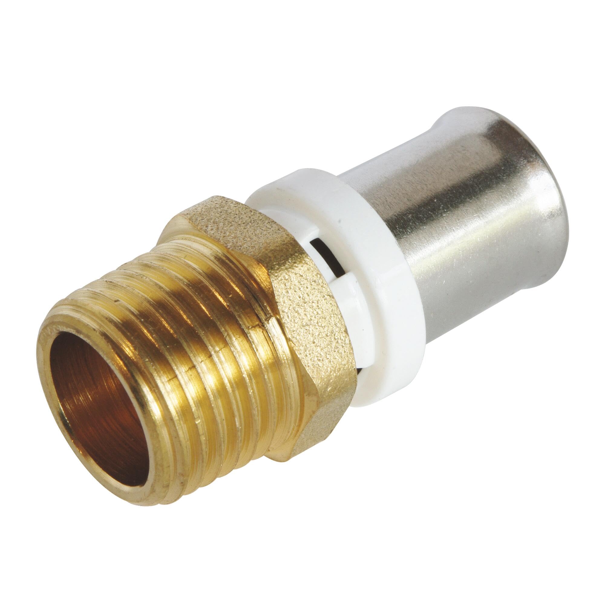 SOMATHERM FOR YOU Raccord droit mâle à sertir pour tube multicouche Ø16