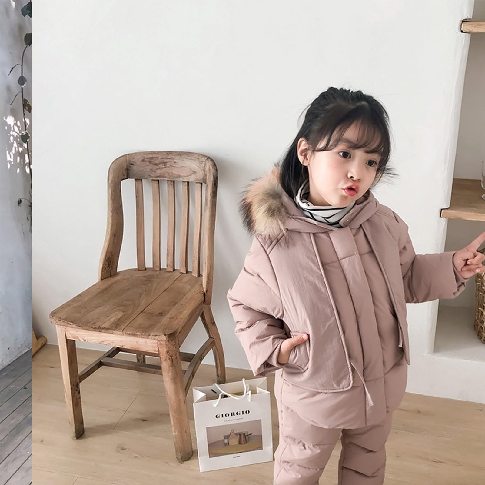 MEGXON Cappotto Invernale Bambina for Ragazzi Ragazze Cerniera Giacca Autunnale Calda Spessa Capispalla Neve Bambini (Color : B, Size : 100)