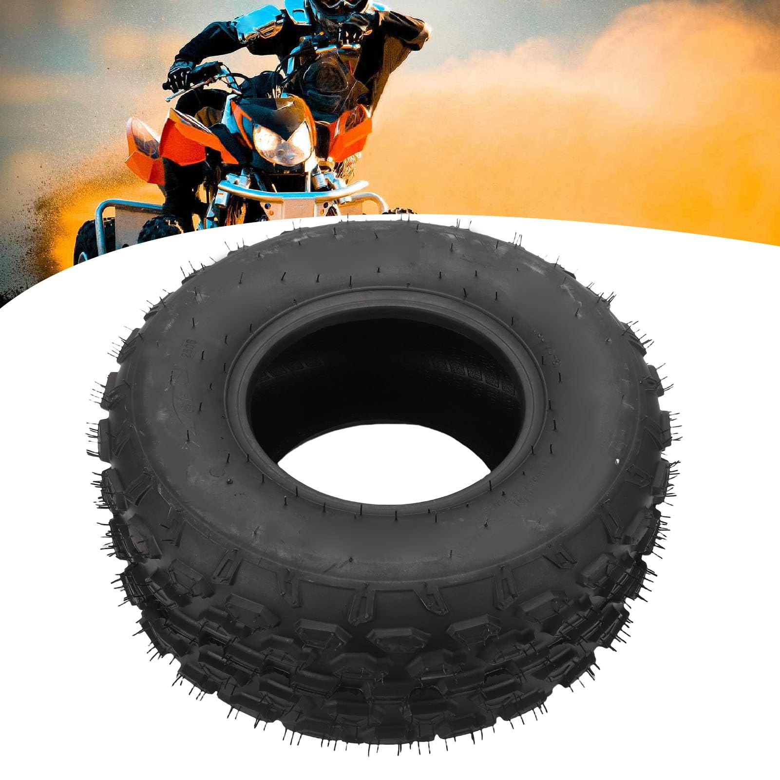 Pneumatico ATV UTV 19x7-8, Pneumatico per Vuoto Antiscivolo a Prova di Foratura a 4 Strati per Carichi Pesanti con Trazione della Spalla Migliorata per ATV Quad Off Road Go Kar