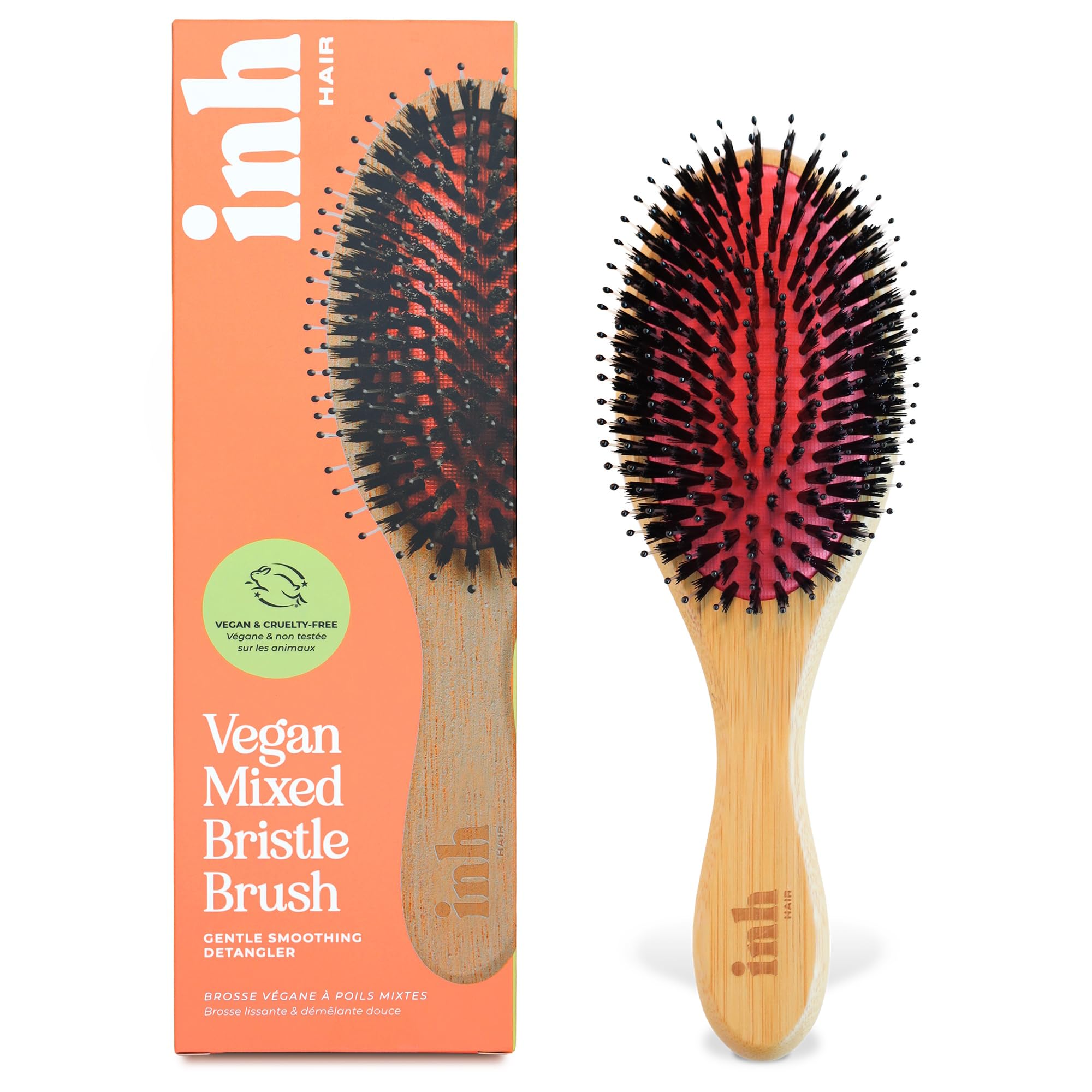 Amazon.com : INH Boar Bristle Hair Brush | Smoothing Detangler