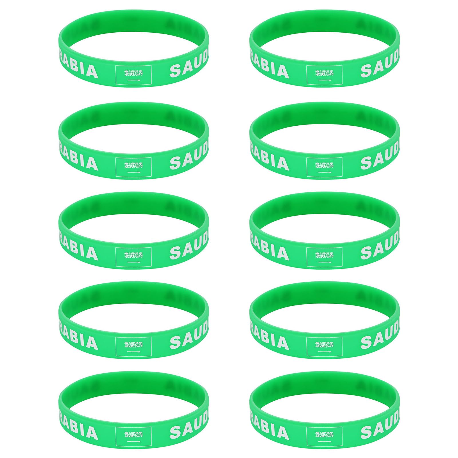 kmgfsd 10 Piece 2026 Year Soccer Event Wristbands Wrist Chain with 2026 Competing Countries Flags for Fan Collaboration Silicone Wristbands
