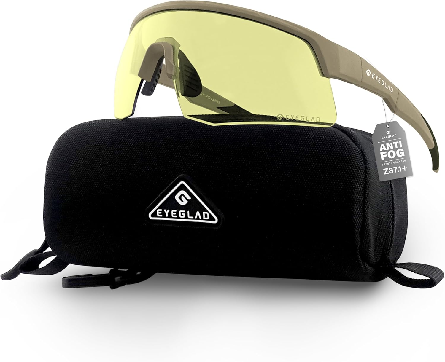 FORTIX Z87.1 Powersports Eyewear Protective Safety Glasses HD High Contrast UV400 Sports Wrap Sunglasses