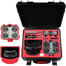 Waterproof Hard Case for DJI Neo 2 Motion Fly More Combo With Goggles N3, Fits RC Motion 3/FPV Controller 3/DJI RC 2/N3 Remote Controller, Holds Up to 7 Batteries | Shockproof, Dustproof