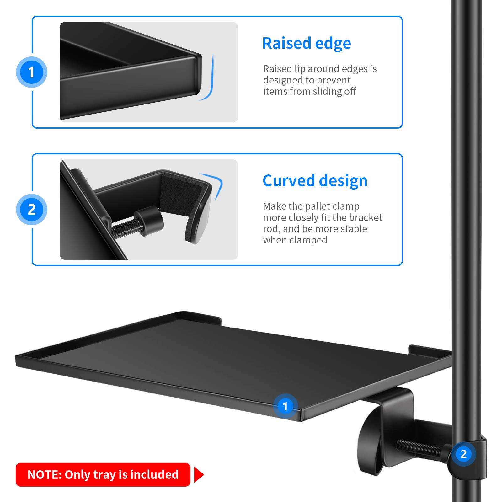 Supporto Per Treppiede Laptop E Proiettore Neewer - Vassoio In Metallo 34x24cm | Adattatore Da 1/4 A 3/8 Per Presentazioni - Foto 2