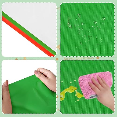 Miniatura 5 de 12 manteles de plástico desechables de Navidad, 54 x 108 pulgadas, suministros para fiestas de Año Nuevo, rectangulares, impermeables, de hasta 8