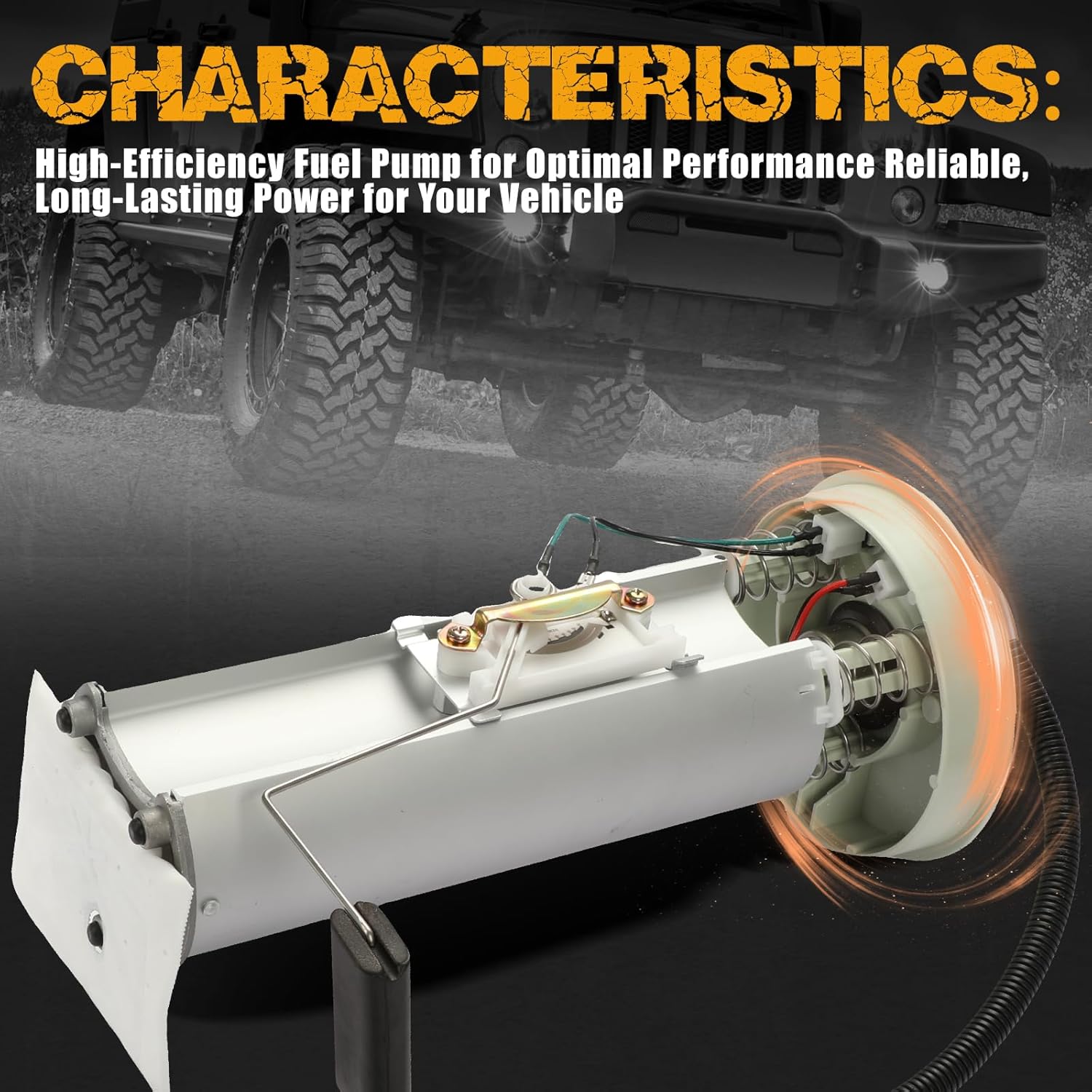 5093788ABv Electric Fuel Pump Module Assembly with Sending Unit Fit for Jeep TJ, Wrangler, 2003 2004, 2.4L 4.0L, Replace# E7156MN, 5093788AA, SP7156M, FE0300, FG1221, F3167A 34400034