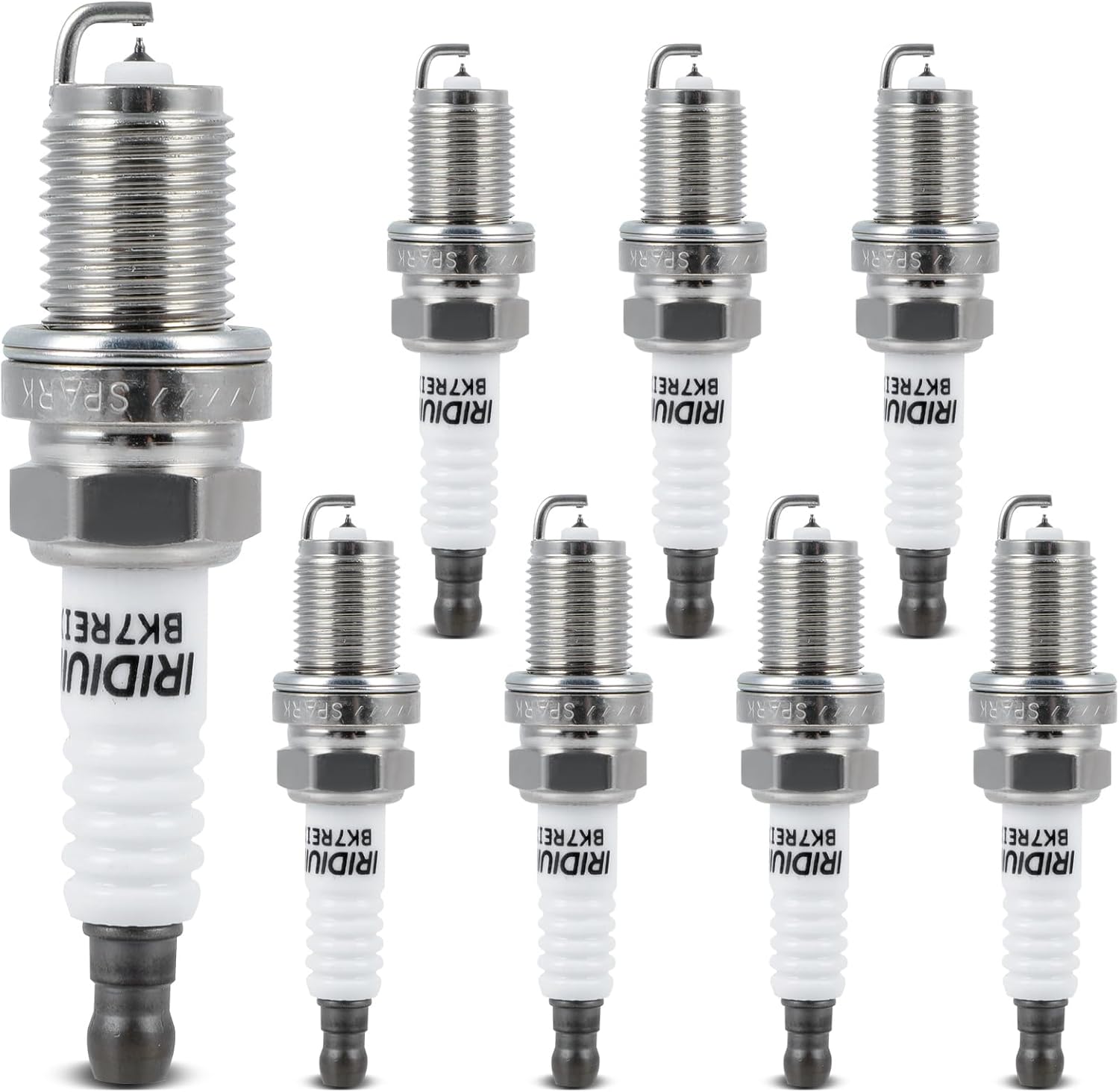 SCITOO Iridium Platinum Spark Plugs for Porsche for Cayenne 2003-2006 & for Audi R8 2011-2012/2014-2015,RS5 2013-2015,RS6 2003-2004 & for BMW Alpina B7 2007-2008,4.2L 4.4L 4.5L BKR7EIX 8 pcs
