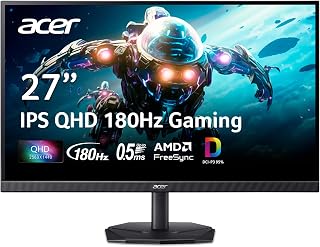 Acer Nitro KG271U 27" QHD 180Hz IPS Gaming Monitor AMD FreeSync 0.5ms 95% DCI-P3 HDR10