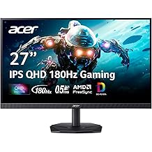 acer Nitro 27 Inch QHD 2560 x 1440 IPS Gaming Monitor | AMD FreeSync | Up to 180Hz Refresh | Up to 0.5ms | DCI-P3 95% | HDR 10 Support | One Display Port 1.2 &amp; Two HDMI 2.0 | KG271U N3bmiipx