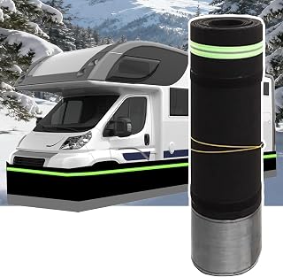 Wheel Underbelly Skirt 62ft Length Black, for Motorhomes with Night Reflective Strips, 2.6ft Height Featuring 360-Degree Coverage and Rollable Design, 20x0.8(m) Suitable for Outdoor & Garden