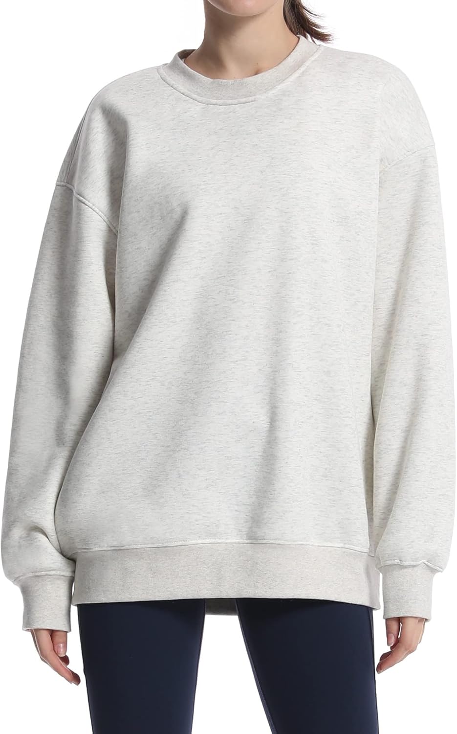 THE GYM PEOPLE Womens' Fleece Crewneck Loose fit Soft Oversized Pullover Sweatshirt - Image 6