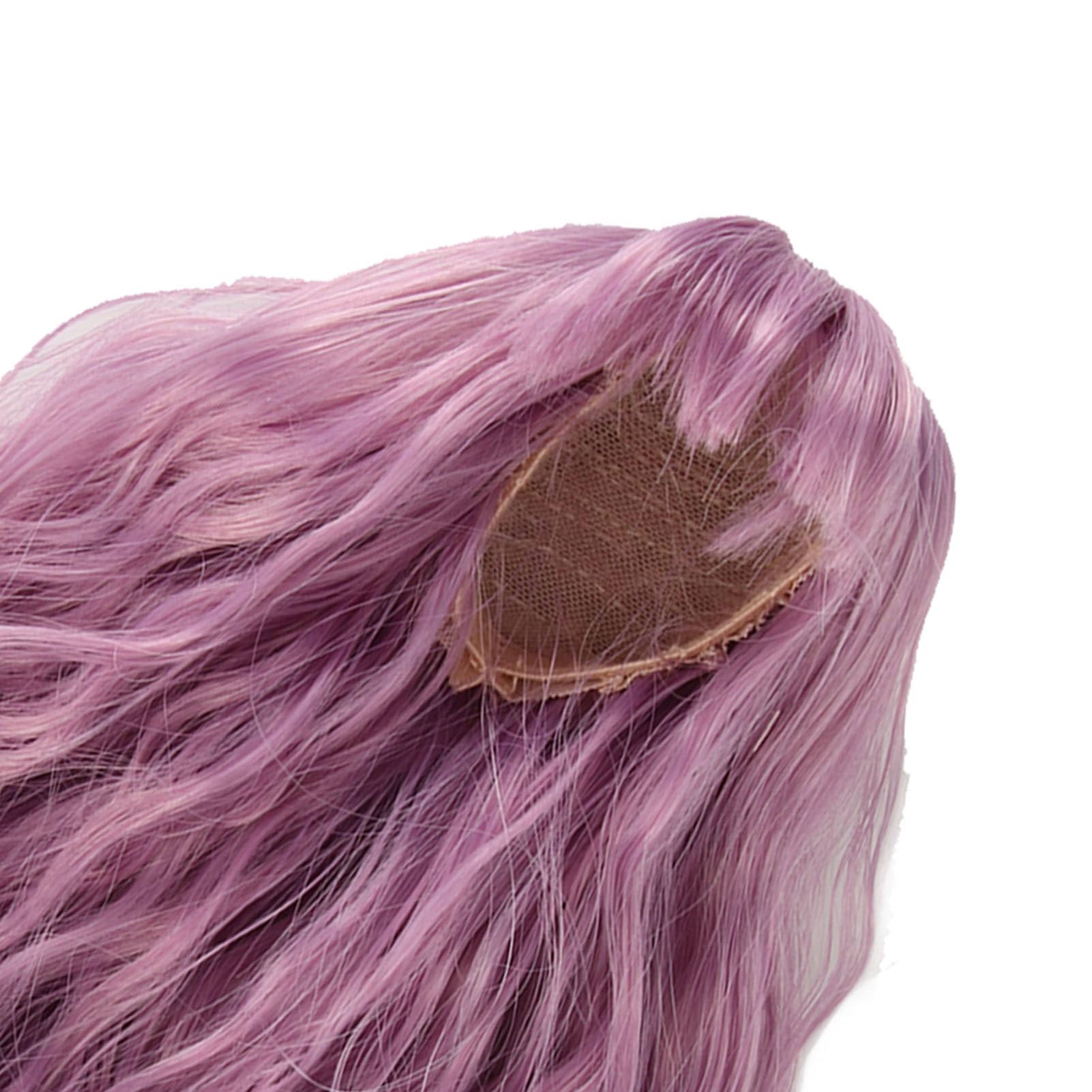 Parrucca Bambola, 1/6 Bambola con Strumento di Riorganizzazione, Seta Artificiale di Seta Riccia Riccia per 15,5-17 Cm Bamboli di Circonferenza della Testa (PURPLE)