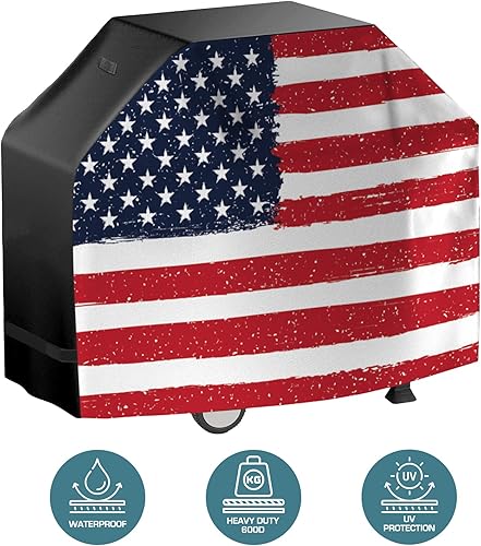Miniatura 8 de Cubierta de parrilla para parrilla al aire libre de 58 pulgadas, resistente al agua, cubierta de parrilla de gas para exteriores, resistente a los