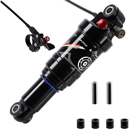 Tissting Fahrrad Stoßdämpfer Hinten - 190mm 1200lbs - Für MTB, E-Bikes & Motorräder