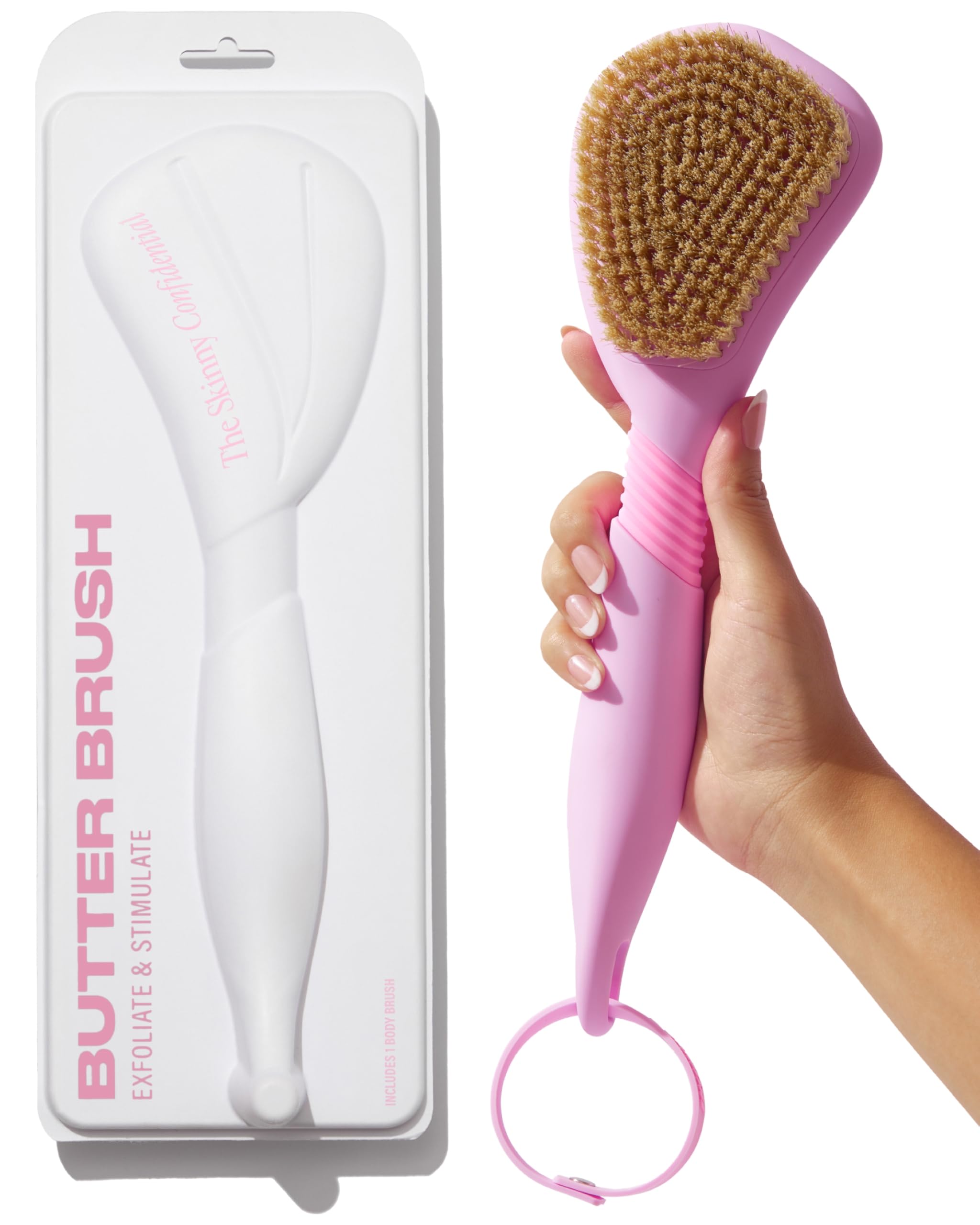 The Skinny Confidential Butter Brush – Dry Brush, Reduce Inflammation & Cellulite, Increase Blood Circulation, Exfoliating Body Scrubber, Skin Exfoliator for Body