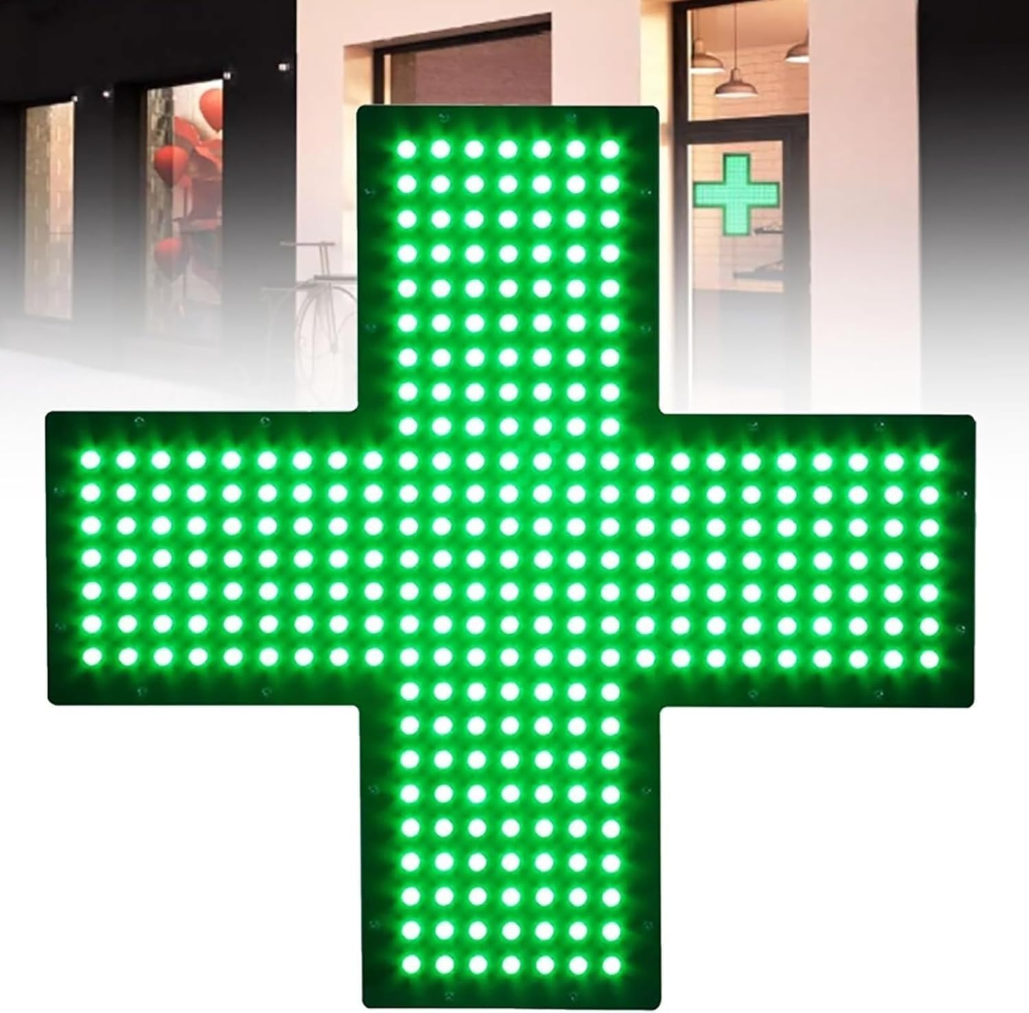 Segnale Luminoso A Croce Medica A LED, Luce Al Neon A Croce | 3 Modalità, Sempre Acceso, Lampeggiante, Lampeggiante Generale, Messa A Fuoco Visiva,utilizzato In Cliniche E Farmacie(12-in)