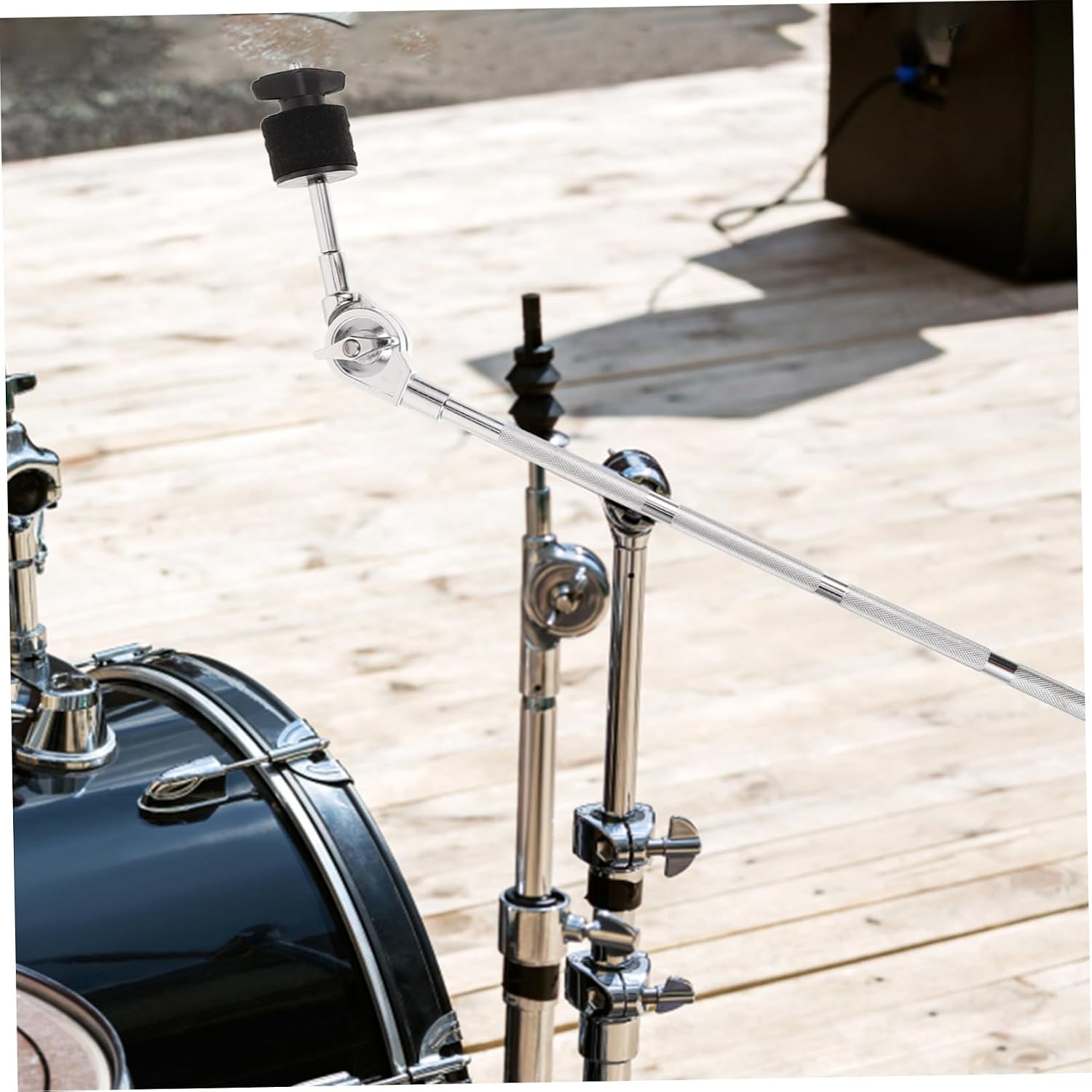Drum Set Clamp Boom Arm Extension Cymbal Attachment Clamp for Drum Kit Adjustable Cymbal Boom Arm Holder Percussion Accessories for Drumming