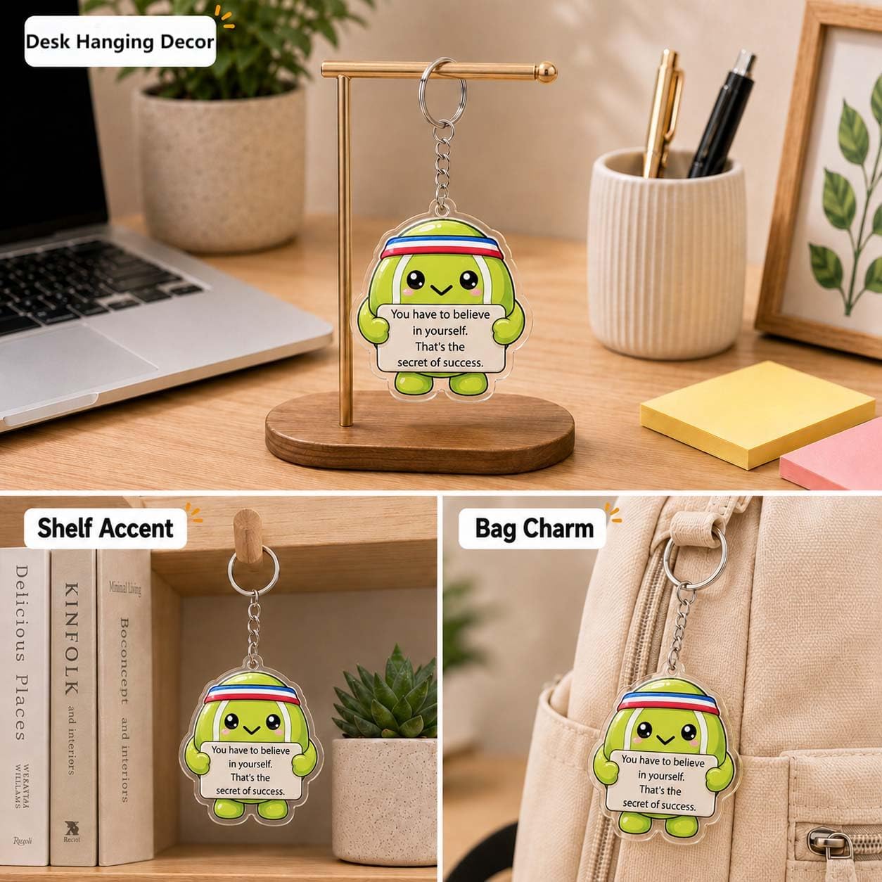 12 Pcs Inspirational Gifts for Women Teens Him Her, Appreciation Gifts Bulk for Coworker Friends Acrylic Keychains image 5