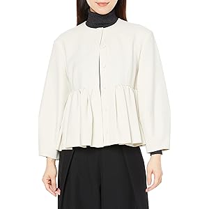 Amazon | [ソーノ] ジャケット NAVY Mumダブルクロス ギャザーフレア  