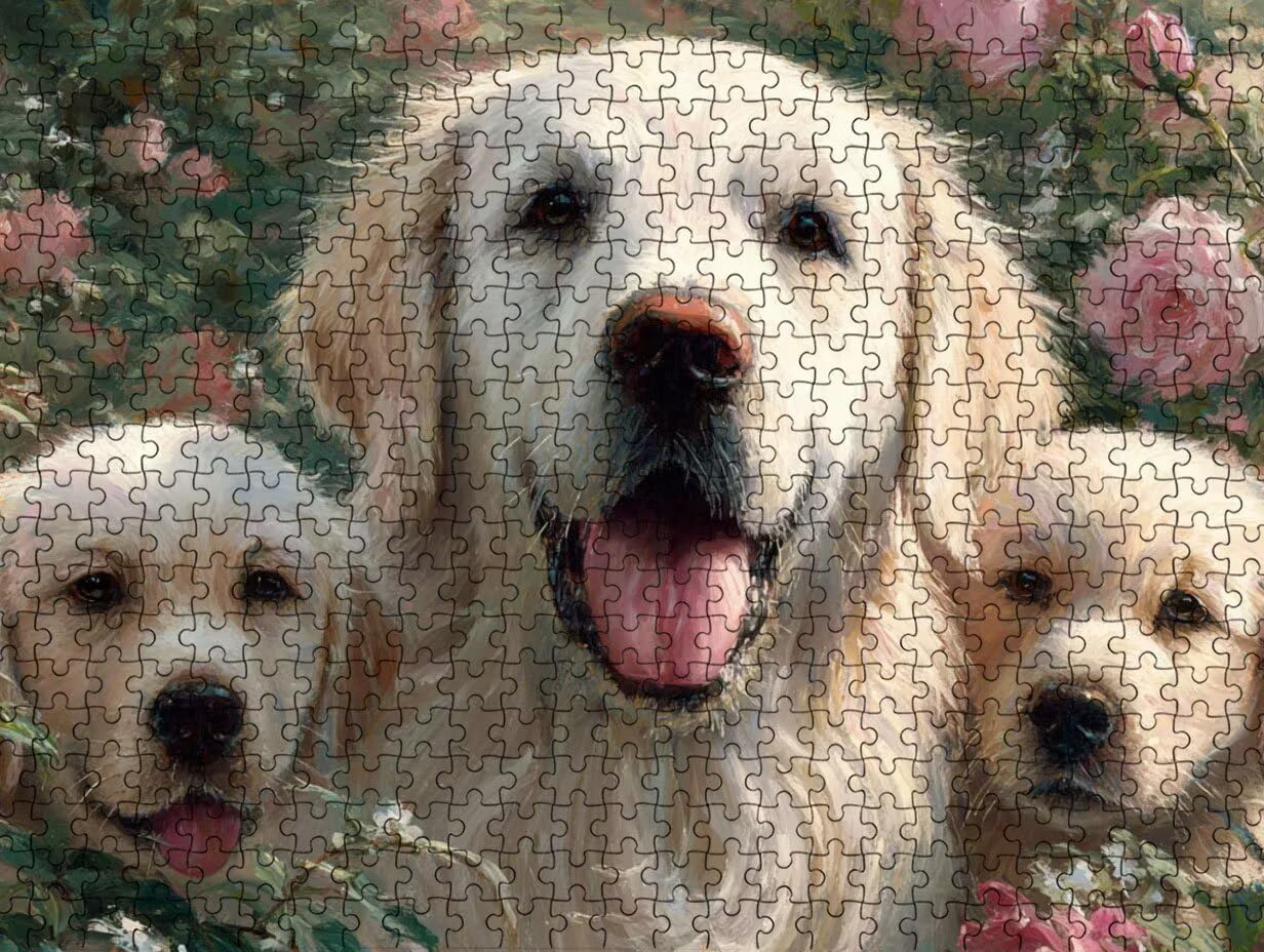 Puzzle de 4000 para Adultos, Labrador De Flores, Clásicos YHPGL7-388
