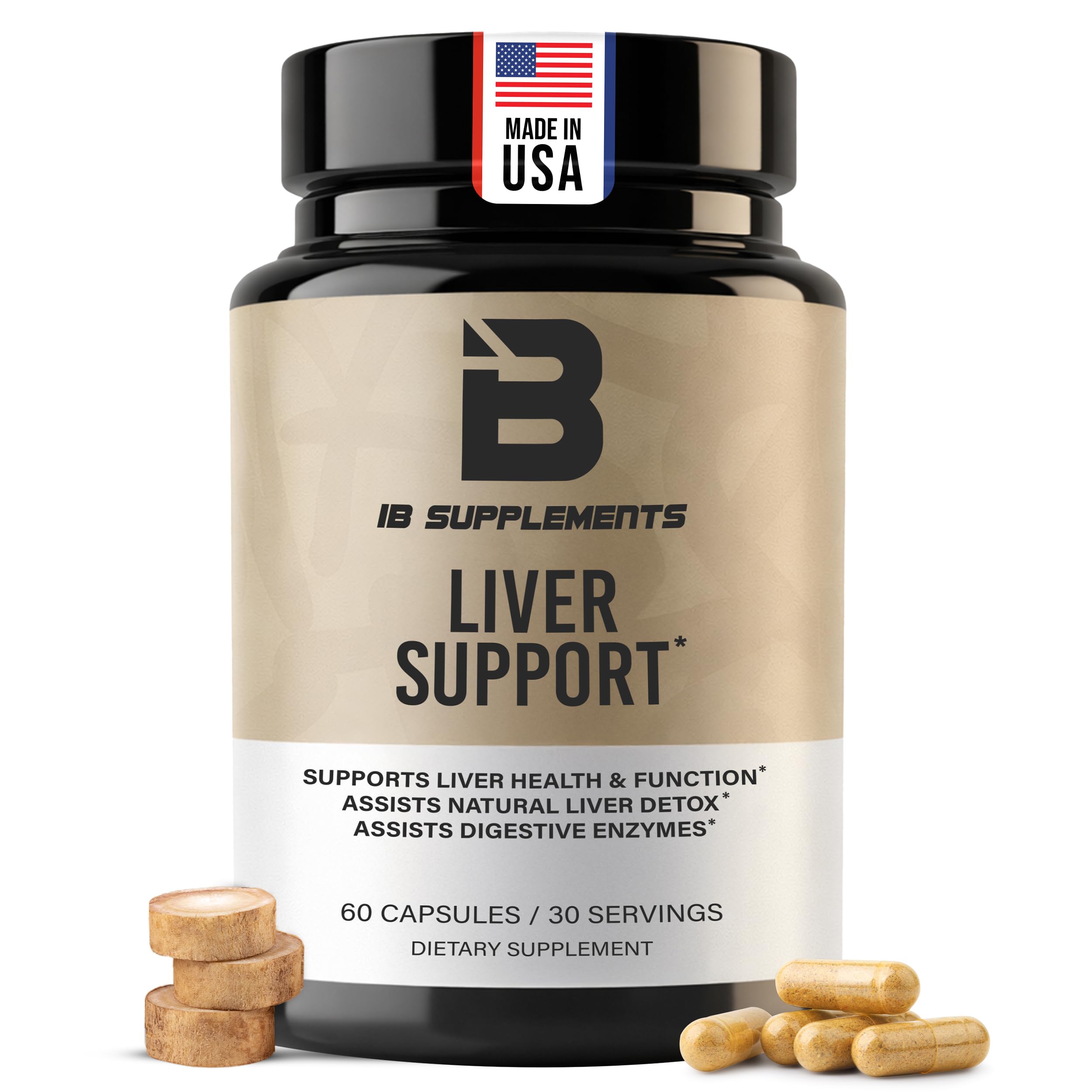 Iron Brothers Liver Support & Detox Supplement for Men/Women - Supports Bile Flow & Healthy Metabolism - Liver Cleanse Detox & Repair Formula w/Milk Thistle & Dandelion - 60 Capsules, Made in USA