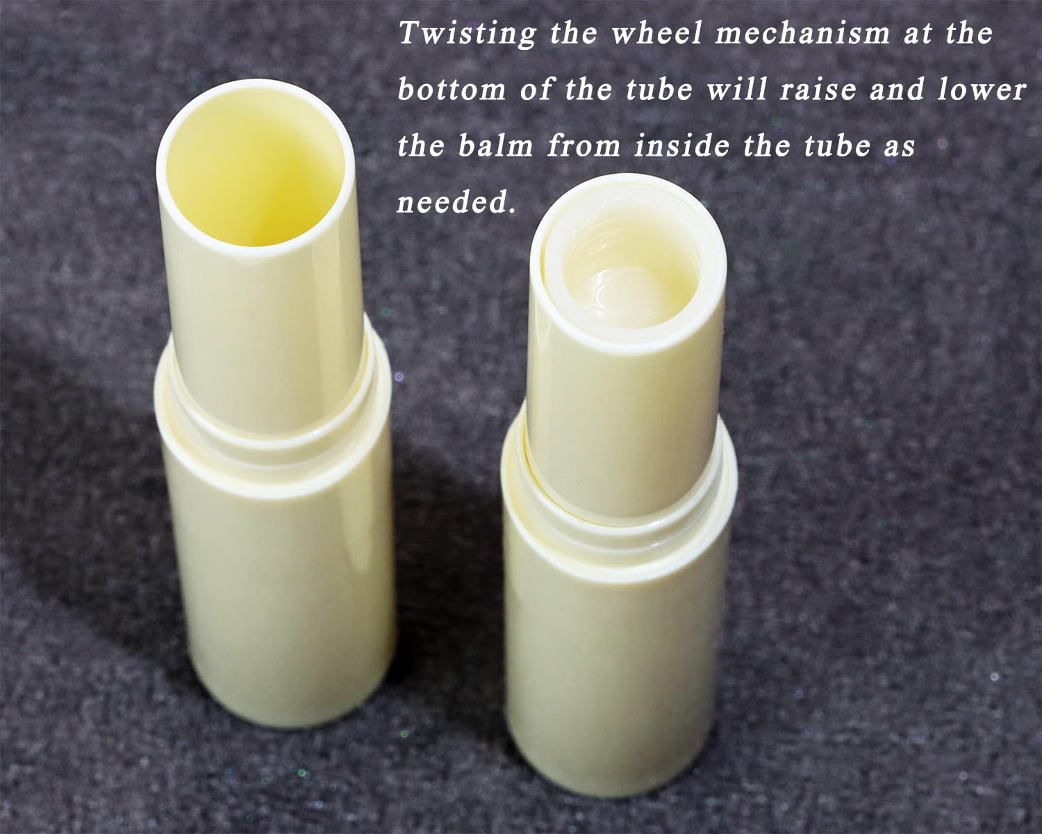 Mini Skater 0.14oz Empty Flavored Lip Balm Container Tubes Plastic Homemade Moisturizing Lip Stick with Caps Bulk Fit for Women Adult DIY Making Supplies, 25 Count (Beige) image 5