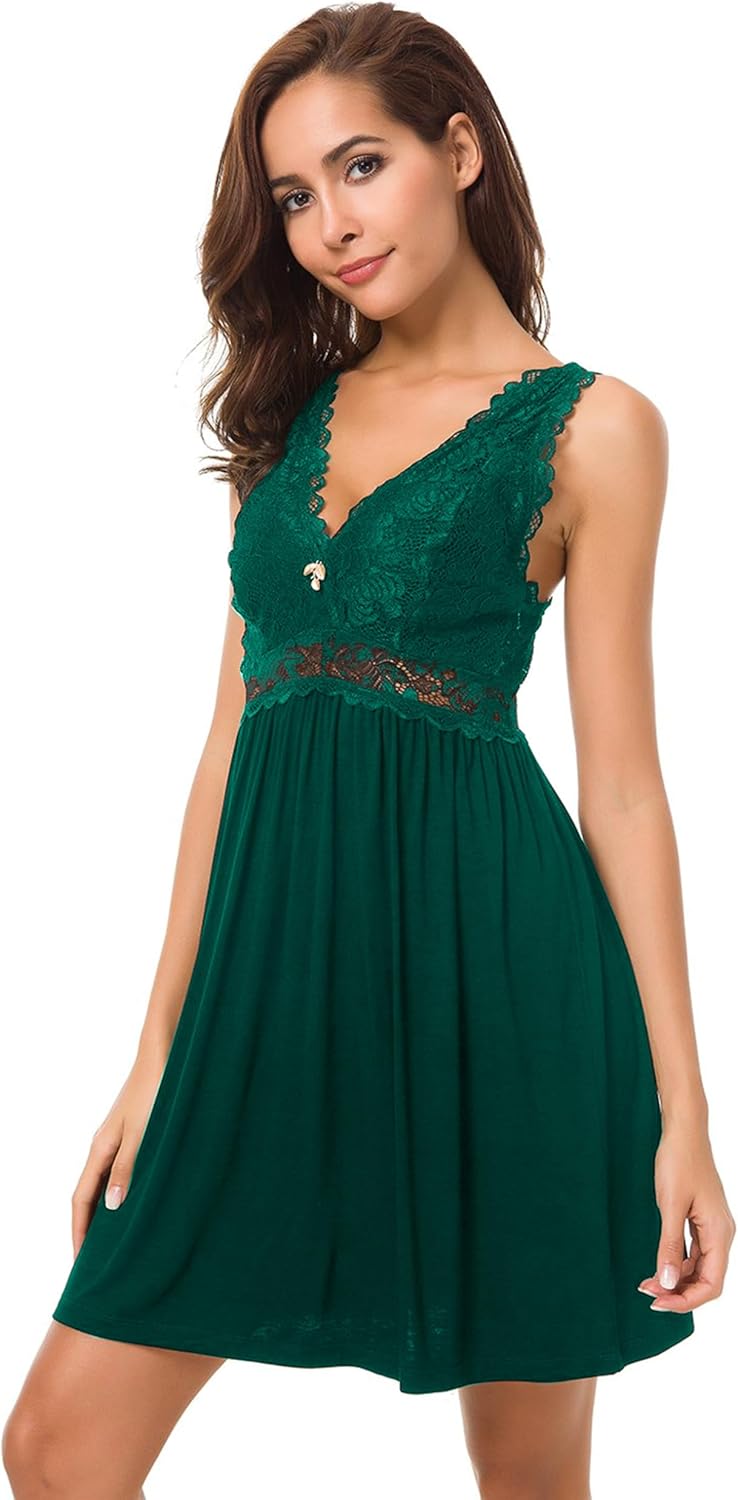 ALCEA ROSEA Womens Sexy Nightgowns Long Floral Lace silky Lingerie supportive Chemises Full slip for Women Elegant Sleepwear - Image 6