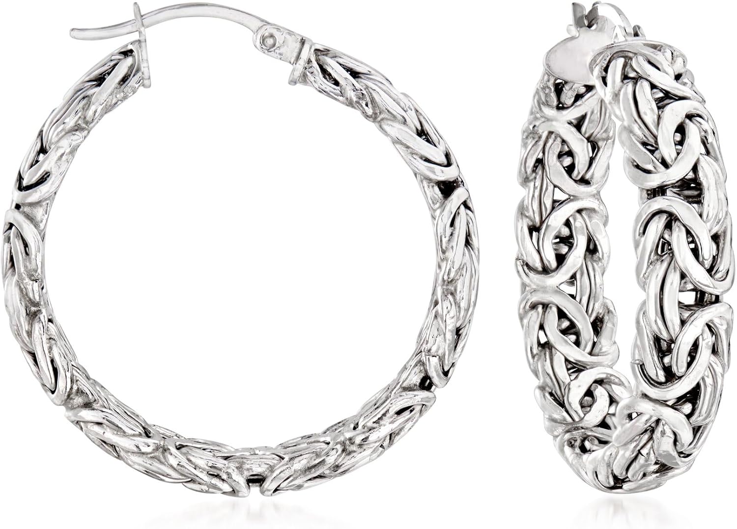 Ross-Simons Sterling Silver Byzantine Hoop Earrings