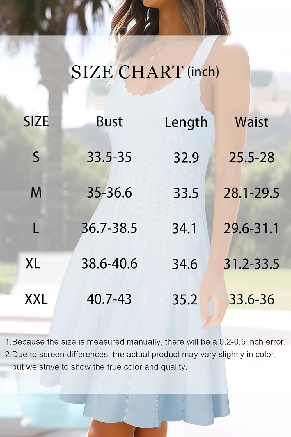 Arach&Cloz Women's 2025 Summer Dresses Knitted Sleeveless Spring Casual Flowy A Line Beach Vacation Mini Sundress - Image 6