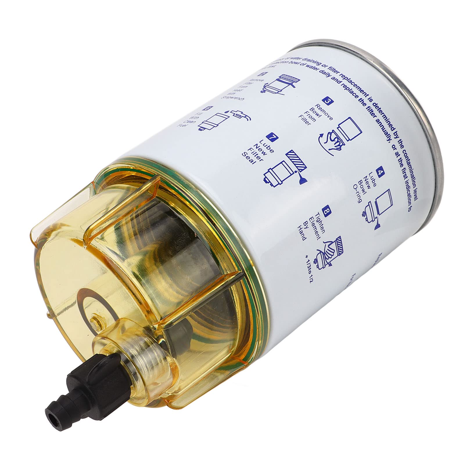 Filtro Carburante Separatore D'acqua, Separatore Acqua Carburante 18‑7928 Filtro Carburante Fuoribordo per Motore Fuoribordo Marino per Barche
