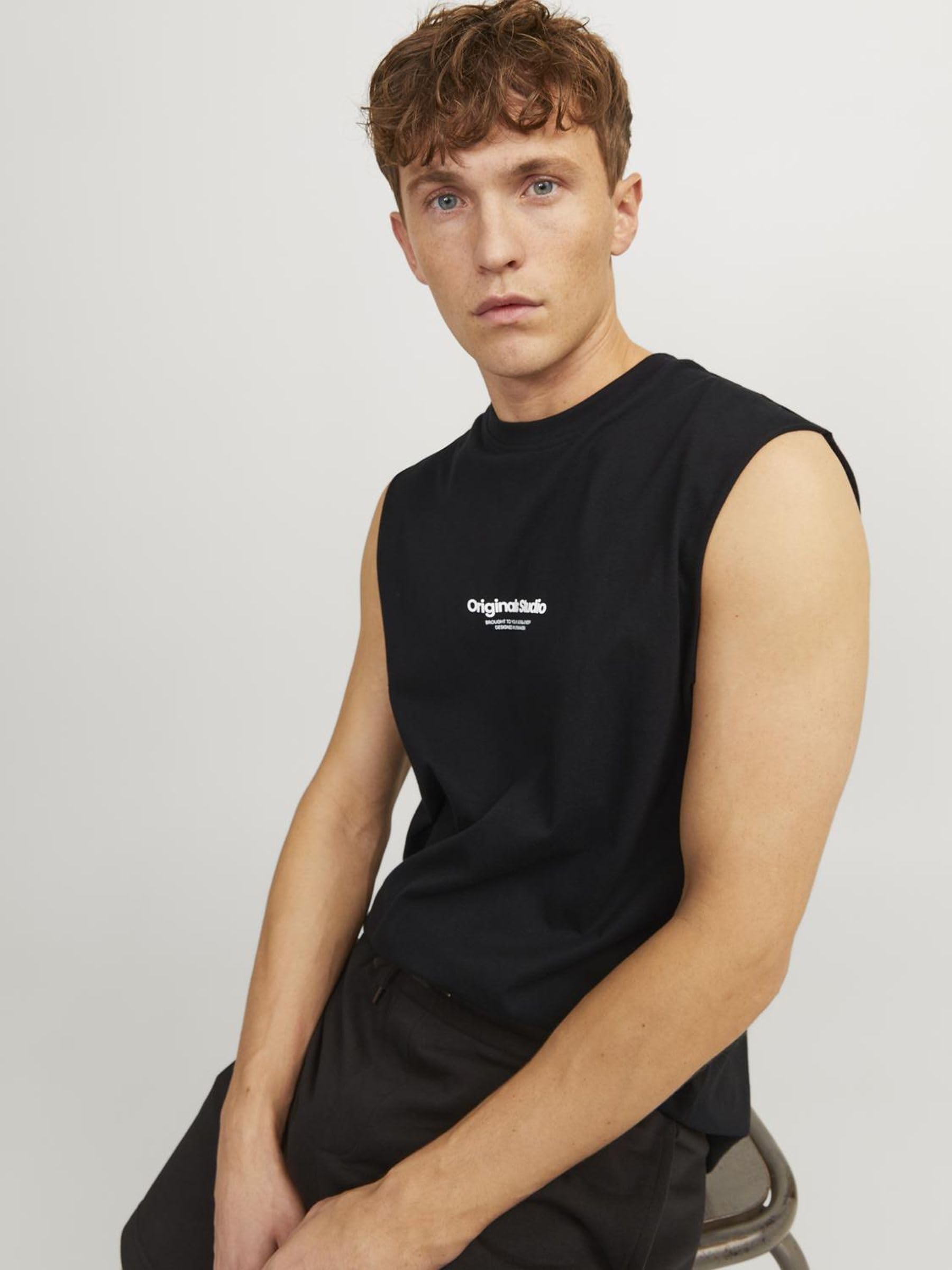 JACK & JONES Tank Top Mężczyźni Jorvesterbro Koszulka Bez Rękawów Sn