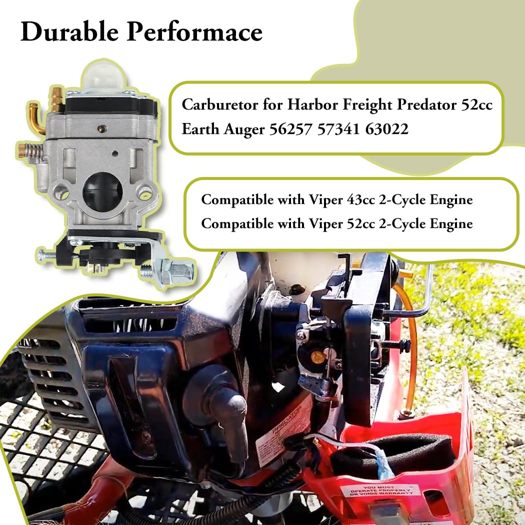 パーソナルセット ×2 Multi-tool Engine Parts 52CC Carburetor Kit For Predator Earth
