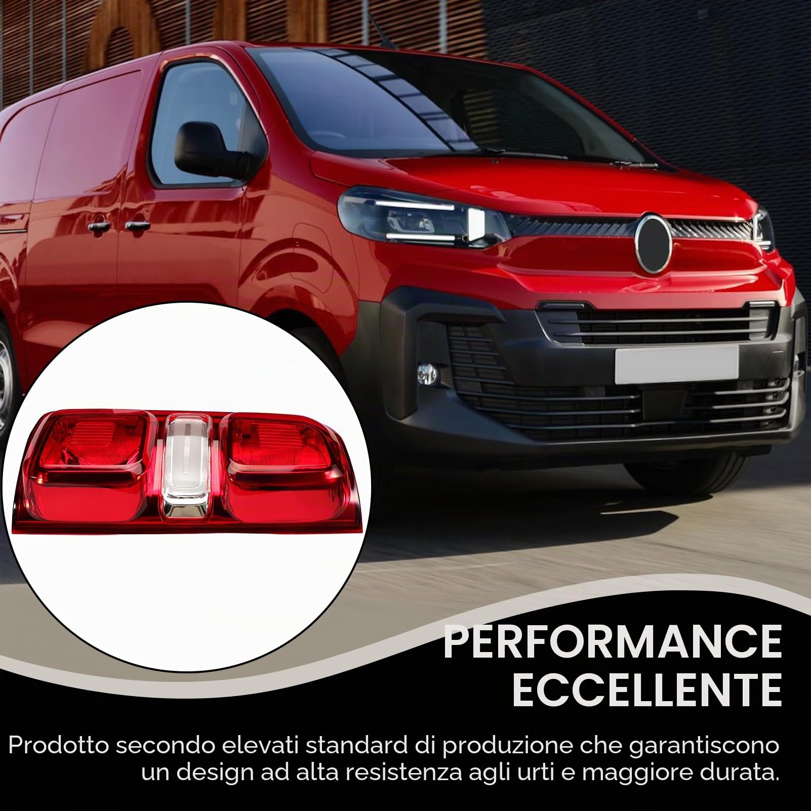 Fanale Posteriore Destro Per Citroen Jumpy Spacetourer 2016- | Faro Posteriore Peugeot Expert Traveller 2016- O.pel Zafra Vivaro C 2019- Toyota Proace 2016- Lato Passeggero 9808243080