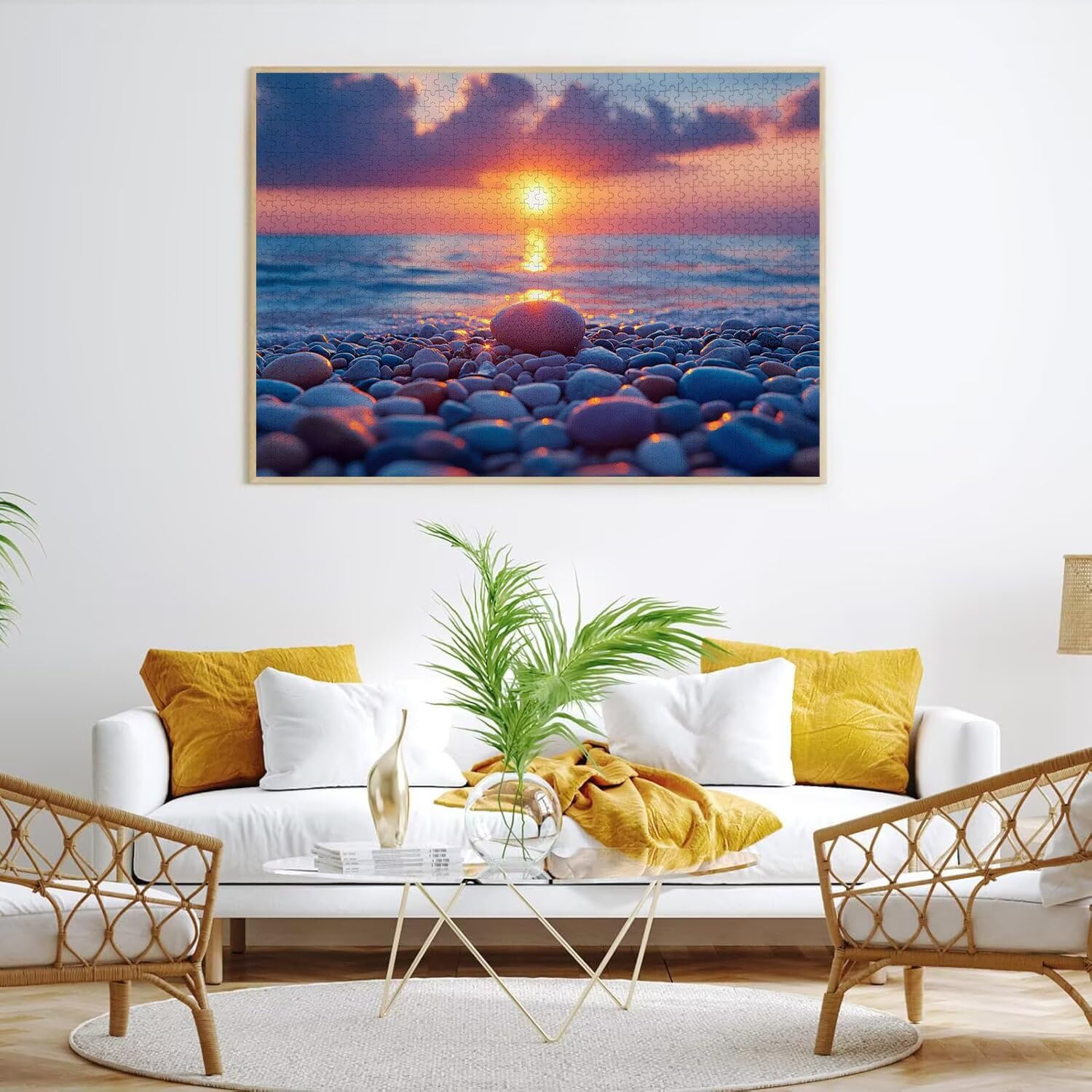 Puzzle 6000 Pieces Coucher de Soleil Puzzle Bois 179x105cm La Pierre n-455